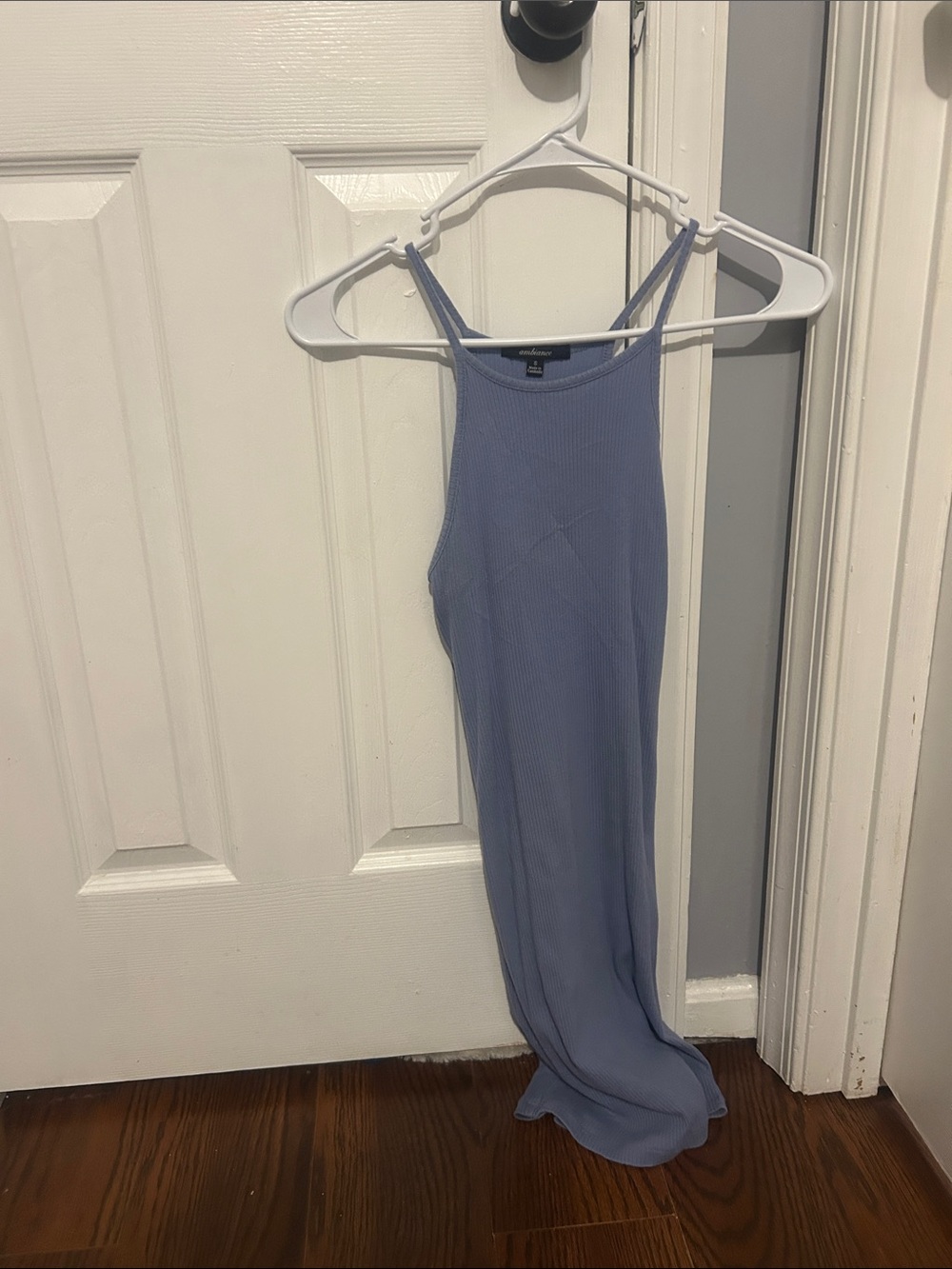 Ambiance Blue Ribbed Bodycon Tank Top